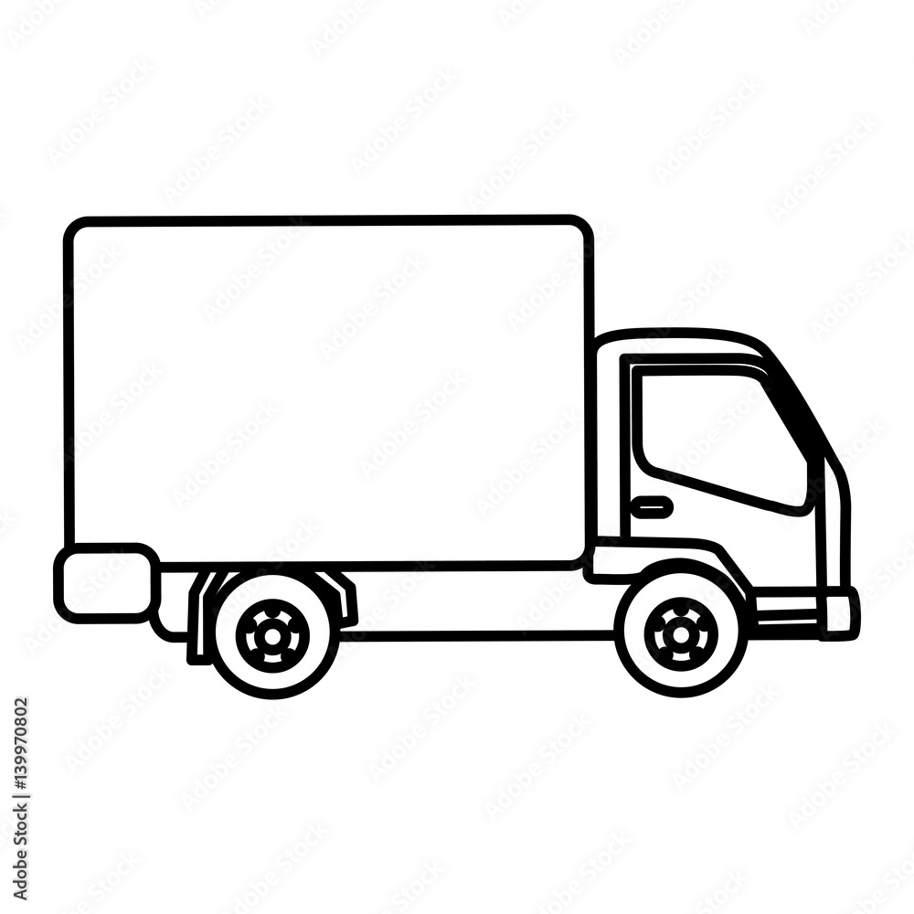 silhouette trucks trailer icon, vector illustraction design