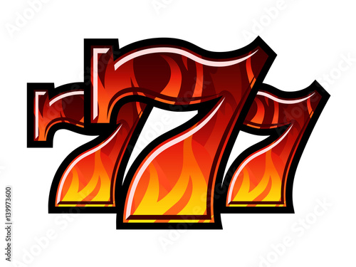Triple Lucky Blazing Sevens vector illustration