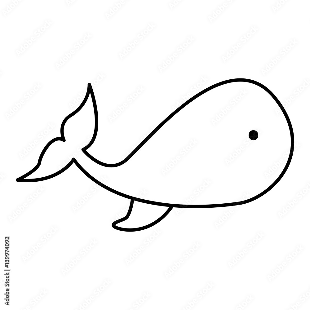 sketch contour whale animal marine icon vector illustration sketch contour whale animal marine icon vector illustration