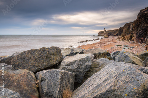 Chemical Beach at Seaham / Dawdon Chemical Beach, got its name from the former Seaham Chemical Works and is located on the Durham coastline south of Seaham, with its Magnesian Limestone Stack © drhfoto
