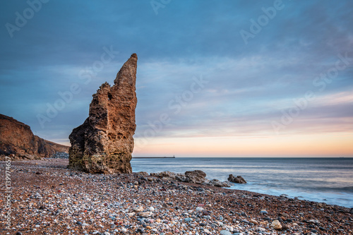 Sea Stack on Chemical Beach / Dawdon Chemical Beach, got its name from the former Seaham Chemical Works and is located on the Durham coastline south of Seaham, with its Magnesian Limestone Stack photo