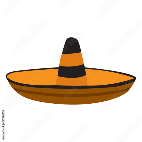 Isolated traditional hat on a white background, Vector illustration