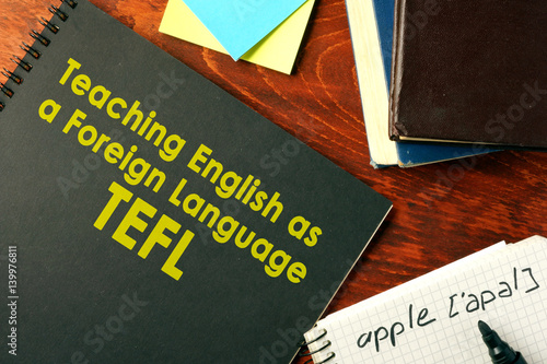 Book with title Teaching English as a Foreign Language (TEFL). photo