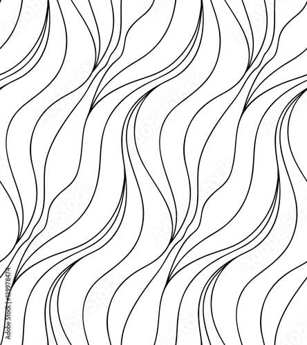 Vector floral background of drawn lines