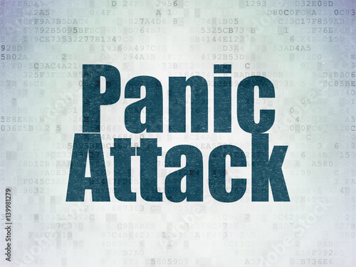 Medicine concept  Panic Attack on Digital Data Paper background