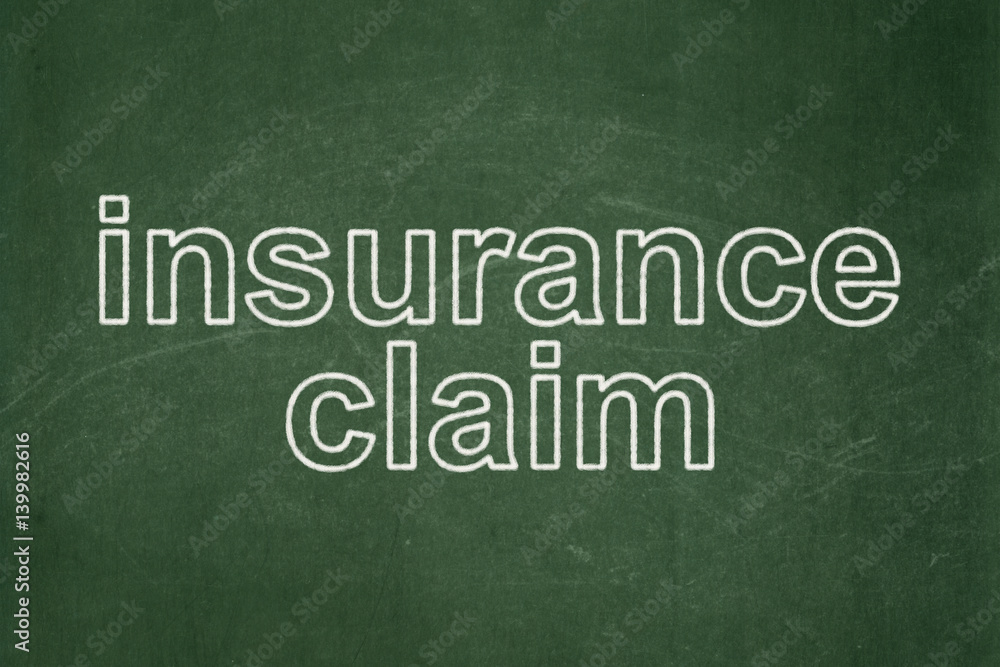 Fototapeta premium Insurance concept: Insurance Claim on chalkboard background