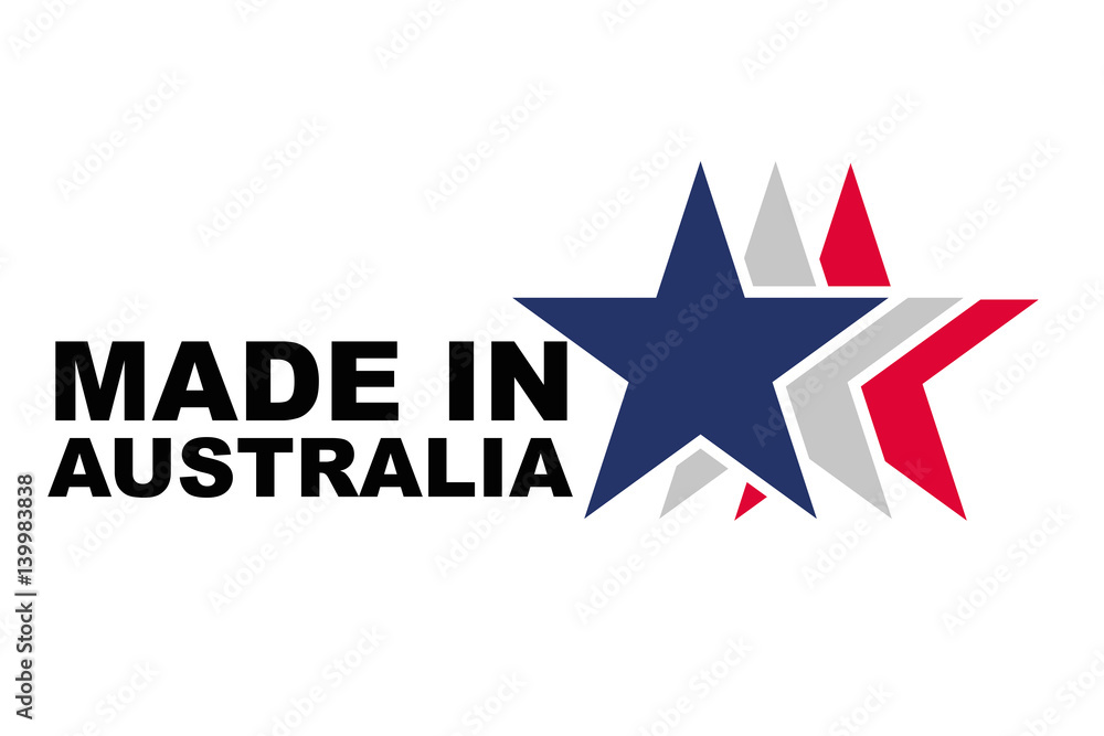 Obraz premium Made in Australia logo, vector