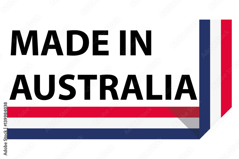 Fototapeta premium Made in Australia logo, vector