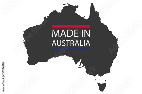 Made in Australia logo, vector