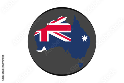 Made in Australia round logo, vector