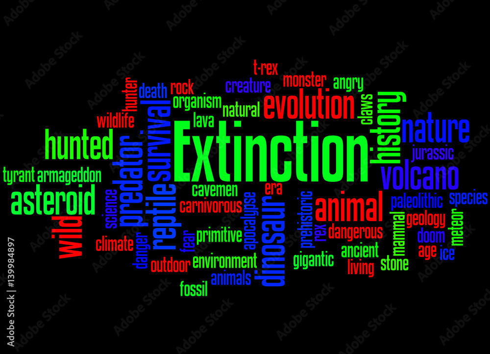 Extinction, word cloud concept 8 Extinction, word cloud concept 8