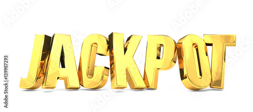 Obraz na płótnie Jackpot 3d render golden design