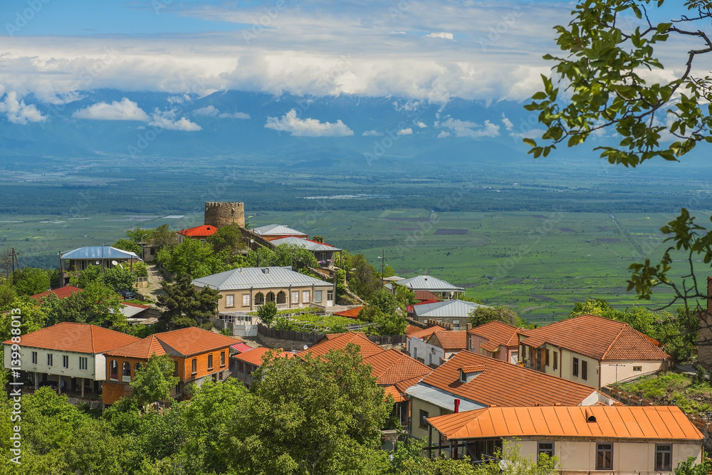 picturesque view of the small town Signagi, Kakheti region, Georgia