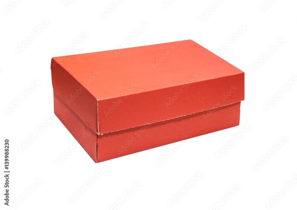 Cardboard box with lid isolated on white background Cardboard box with lid isolated on white background