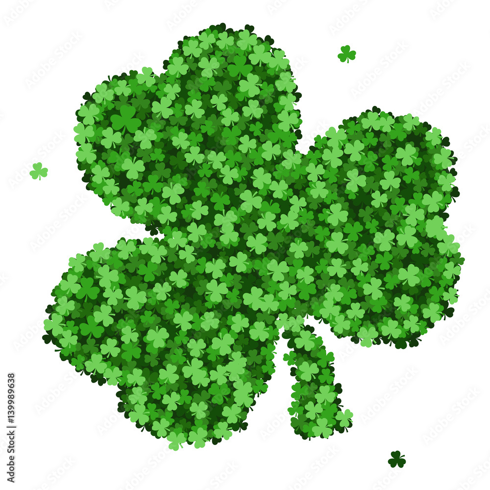 Saint Patrick's Day invitation card, clovers background, lettering, spring holidays. Vector Illustration EPS10 Saint Patrick's Day invitation card, clovers background, lettering, spring holidays. Vector Illustration EPS10