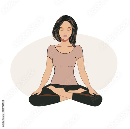 Woman practicing yoga
