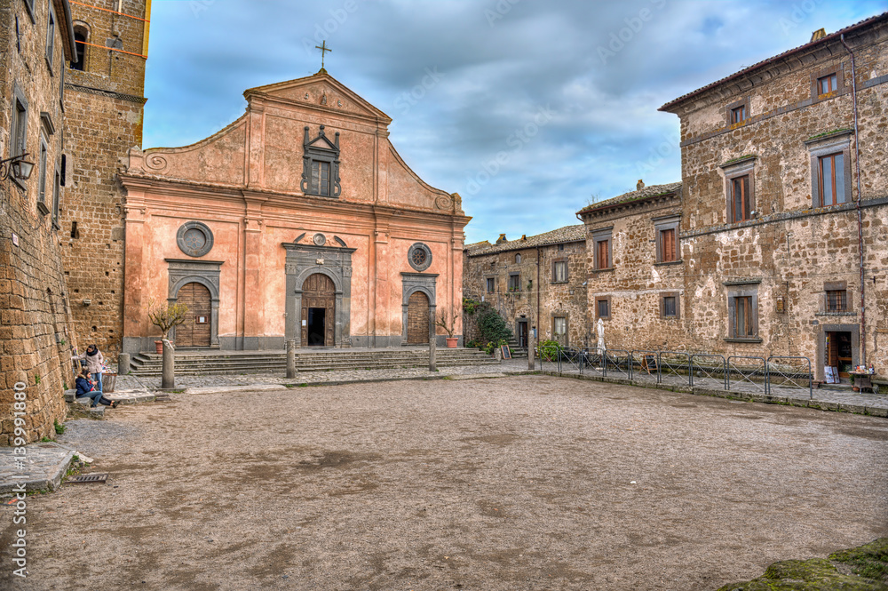 Civita di Bagnoregio Town Square and Church