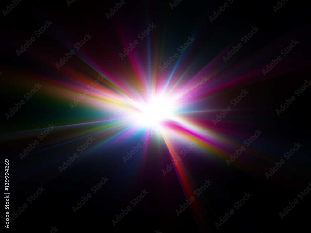 Obraz premium abstract colorful radiant explosion
