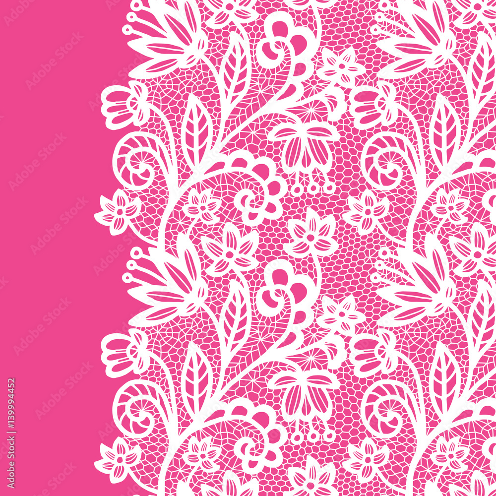 Seamless lace border. Invitation card. Seamless lace border. Invitation card.