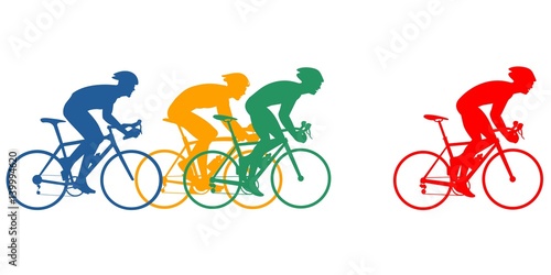 Cycling athlete - color photo