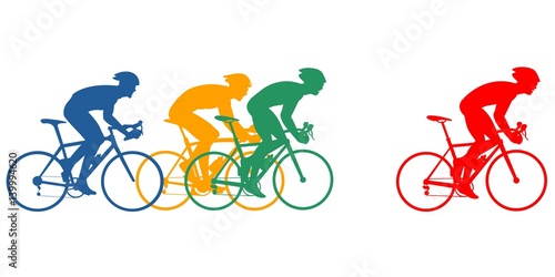 Cycling athlete - color