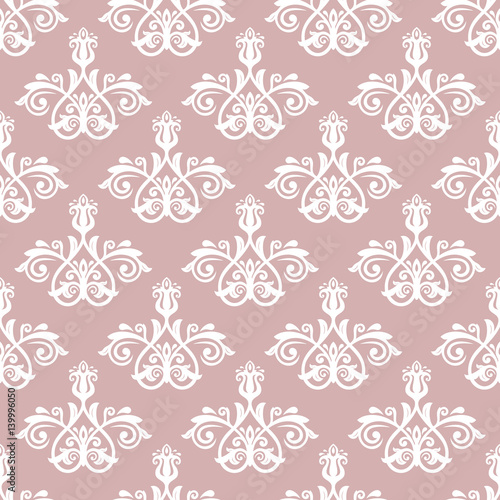 Classic seamless vector white pattern. Traditional orient ornament. Classic vintage background