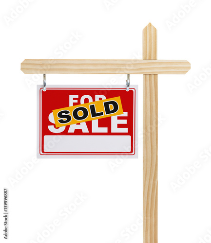 Obraz na plátne For Sale Real Estate Sign Sold