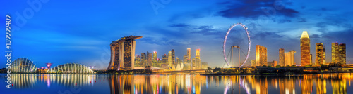 Photography Singapore Skyline and view of Marina Bay