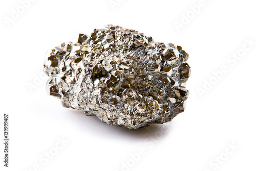 Canvas Print pyrite stone isolated