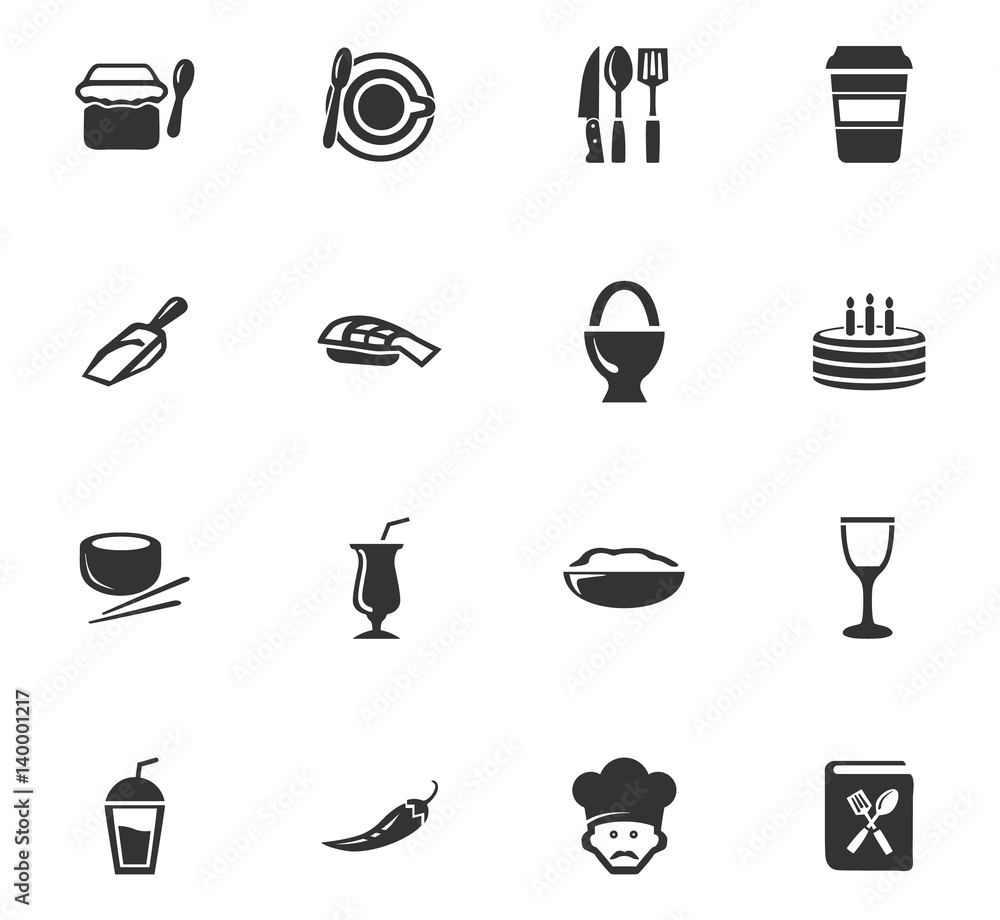 Food icons set Food icons set