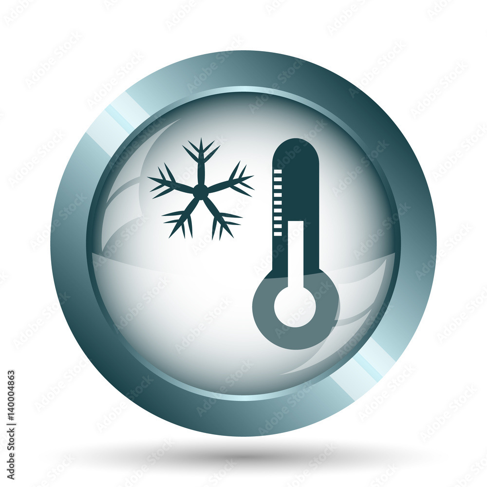 Snowflake with thermometer icon Snowflake with thermometer icon