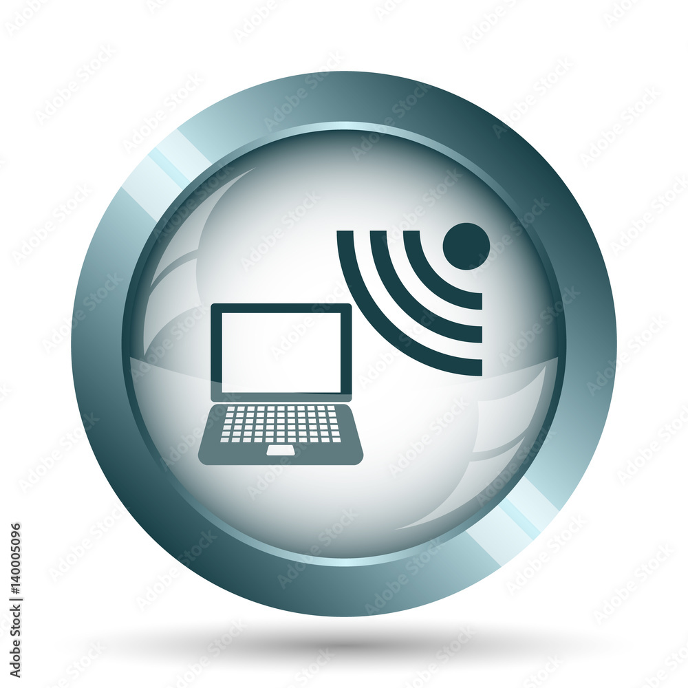 Wireless laptop icon Wireless laptop icon