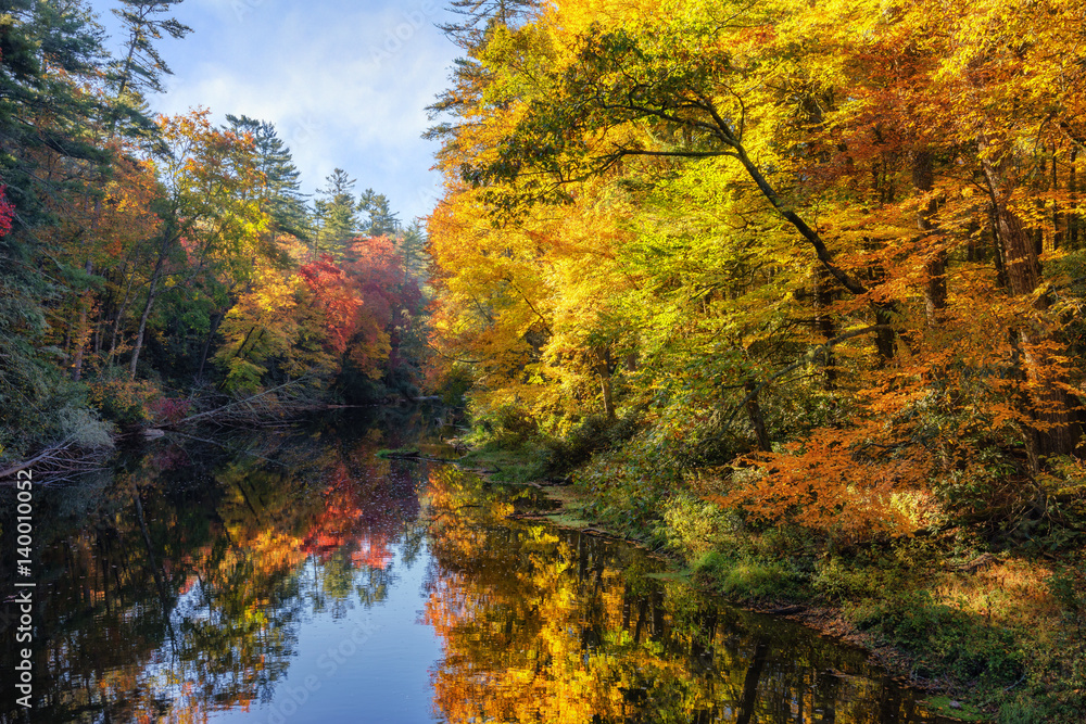 Autumn on the Linville River - Blue Ridge Parkway