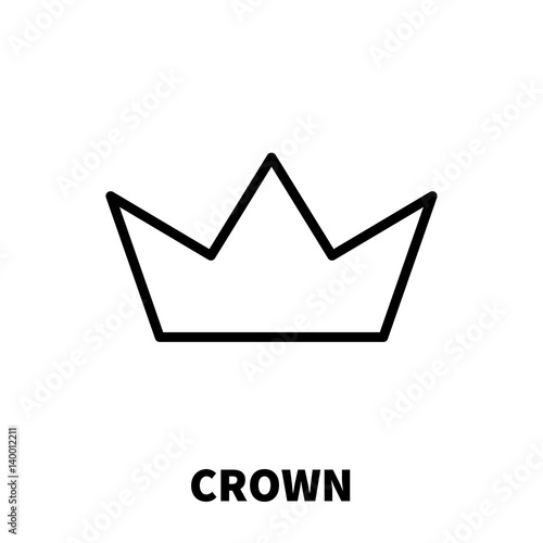 Crown icon or logo in modern line style.