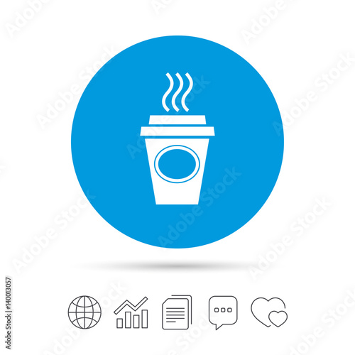 Take a Coffee sign icon. Hot Coffee cup.