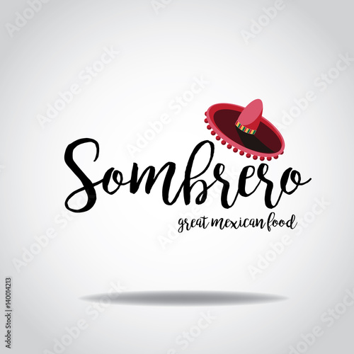 Sombrero icon design for Mexican restaurant or other business. EPS 10 Vector.
