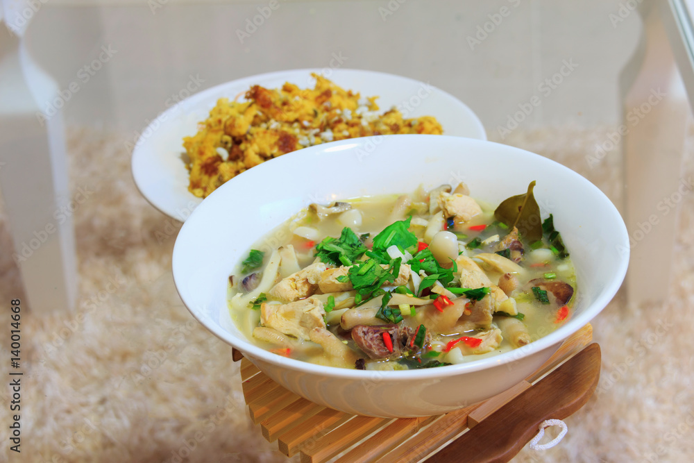 delicious boil chicken food thai