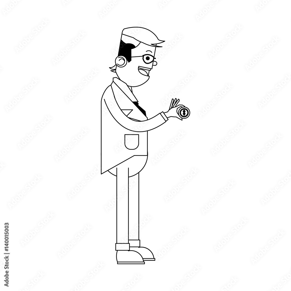 businessman cartoon icon over white background. vector illustration businessman cartoon icon over white background. vector illustration
