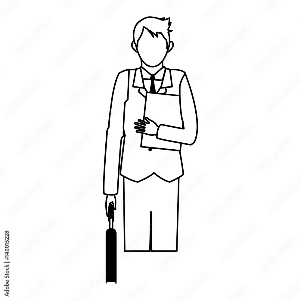 businessman cartoon icon over white background. vector illustration businessman cartoon icon over white background. vector illustration