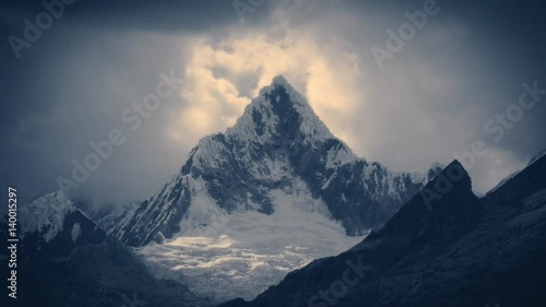 Alpamayo peak known as Paramount mountain, Cordillera Blanca, Peru photo