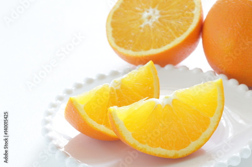 Freshness Orange cut section on white background