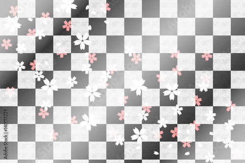 桜　市松模様