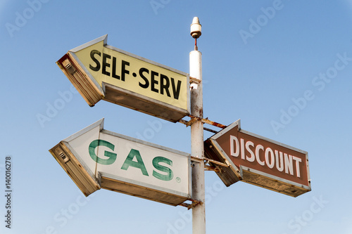 Retro Gas Station Sign 