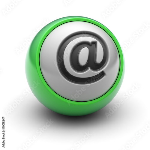 Bild auf Leinwand E-mail Icon on the Ball.