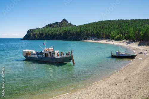 Sandy cove of Lake Baikal