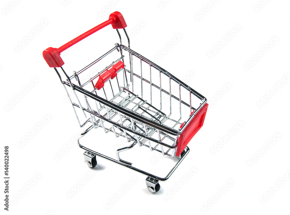 Shopping cart isolated on white background
