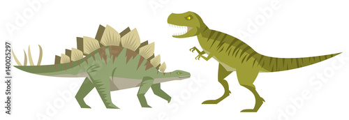 stegosaurus and tyrannosaurus rex 