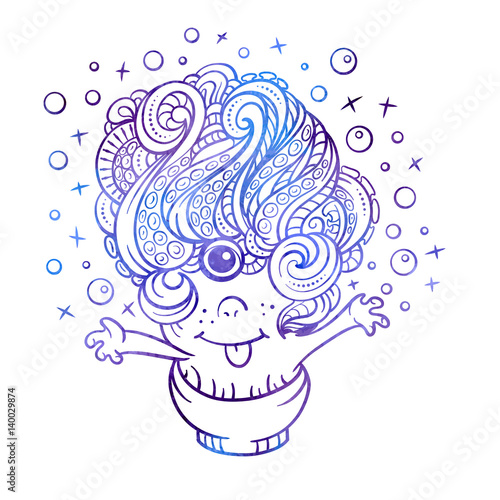 Little cute and funny monster.