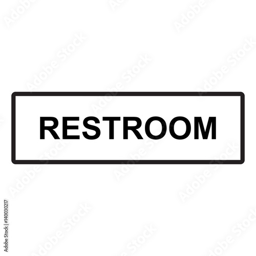 restroom sign text isolated vector