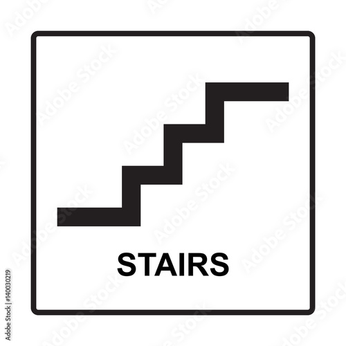 stairs sign isolated vector